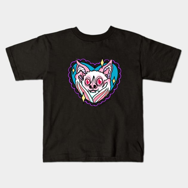 Love Bat Kids T-Shirt by InfiniteArtwork